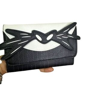 The Nightmare Before Christmas Jack Skellington Face Wallet Black White